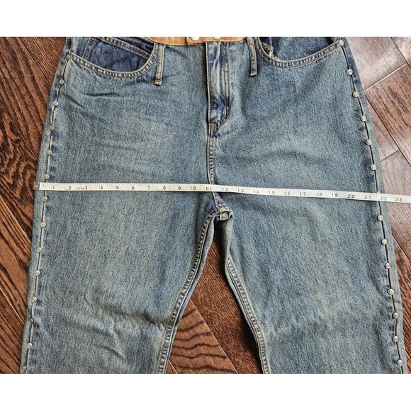 L.A. Blues Vintage 90s Women's Blue Jeans  Size 10 Riveted Hippie Y2K - Picture 11 of 16